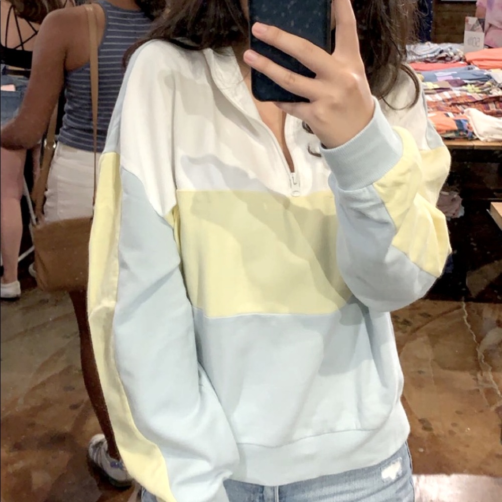 Colorblock Quarter Zip